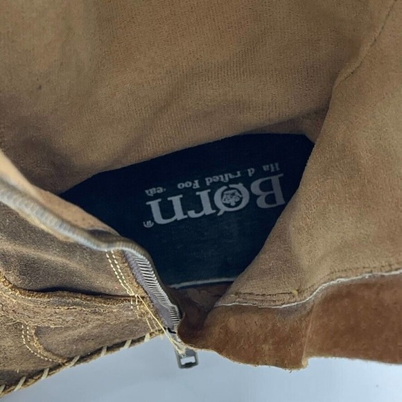 🤎 Born Boots Womens 6.5 Brown Torrey Moccasin Distressed Leather Suede Tall - Picture 11 of 12